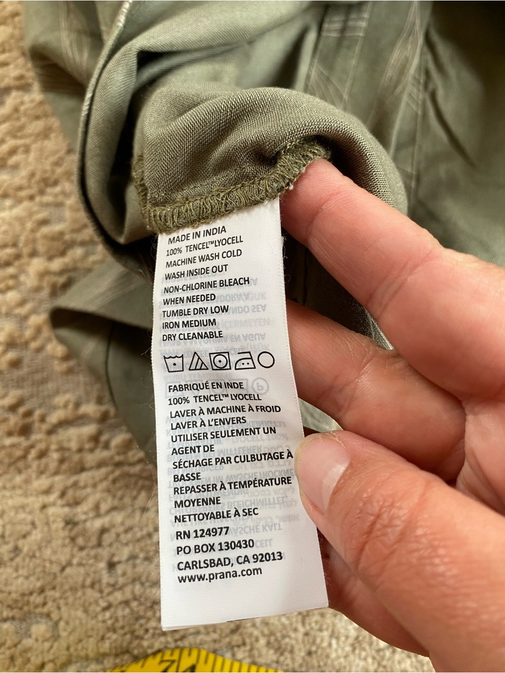 prAna Swift Lake Midi Skirt Rye Green Leaves Tencel Flowy Elasticated Waist: XS - Picture 8 of 10